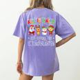 All Is Calm Xmas Kindergarten Christmas Season Teacher Women's Comfort Colors T-Shirt Back Print Violet