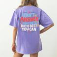 I Can't Answer That For You Staar Test Teacher Testing Day Women's Comfort Colors T-Shirt Back Print Violet I Can't Answer That For You Staar Test Teacher Testing Day Women's Comfort Colors T-Shirt Back Print Violet