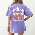 You Can't Scare Me I'm A Retired Teacher Shirt Halloween Women's Comfort Colors T-Shirt Back Print Violet You Can't Scare Me I'm A Retired Teacher Shirt Halloween Women's Comfort Colors T-Shirt Back Print Violet