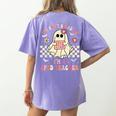You Can't Scare Me I'm A SPED Teacher Crew Squad Halloween Women's Comfort Colors T-Shirt Back Print Violet