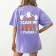 You Can't Scare Me I'm A Substitute Teacher Shirt Halloween Women's Comfort Colors T-Shirt Back Print Violet You Can't Scare Me I'm A Substitute Teacher Shirt Halloween Women's Comfort Colors T-Shirt Back Print Violet