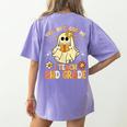 You Can't Scare Me I Teach 2nd Grade Halloween Teacher Ghost Women's Comfort Colors T-Shirt Back Print Violet You Can't Scare Me I Teach 2nd Grade Halloween Teacher Ghost Women's Comfort Colors T-Shirt Back Print Violet