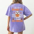 You Can't Scare Me I Teach 5th Grade Retro Teacher Halloween Women's Comfort Colors T-Shirt Back Print Violet You Can't Scare Me I Teach 5th Grade Retro Teacher Halloween Women's Comfort Colors T-Shirt Back Print Violet