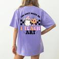 You Can't Scare Me I Teach Art Retro Teacher Ghost Halloween Women's Comfort Colors T-Shirt Back Print Violet You Can't Scare Me I Teach Art Retro Teacher Ghost Halloween Women's Comfort Colors T-Shirt Back Print Violet