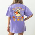You Can't Scare Me I Teach First Grade Halloween Teacher Women's Comfort Colors T-Shirt Back Print Violet You Can't Scare Me I Teach First Grade Halloween Teacher Women's Comfort Colors T-Shirt Back Print Violet