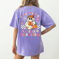 You Can't Scare Me I Teach High School Teacher Halloween Women's Comfort Colors T-Shirt Back Print Violet