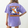 You Can't Scare Me I Teach Kindergarten Teacher Halloween Women's Comfort Colors T-Shirt Back Print Violet You Can't Scare Me I Teach Kindergarten Teacher Halloween Women's Comfort Colors T-Shirt Back Print Violet