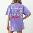 You Can't Scare Me I Teach Middle School Teacher For Men Women Women's Comfort Colors T-Shirt Back Print Violet