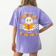 You Can't Scare Me I Teach Preschool Teacher Halloween Ghost Women's Comfort Colors T-Shirt Back Print Violet