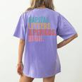 Capital Letters And Periods Bruh Teacher Women's Comfort Colors T-Shirt Back Print Violet Capital Letters And Periods Bruh Teacher Women's Comfort Colors T-Shirt Back Print Violet