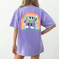 Career In Modeling AAC Teacher SLP SPED Communication Autism Women's Comfort Colors T-Shirt Back Print Violet