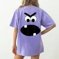 Carrot Teacher Matching Halloween Costume Women's Comfort Colors T-Shirt Back Print Violet