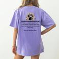 Cat Exhausted Teacher Exhausterwhelmulated Definition Women's Comfort Colors T-Shirt Back Print Violet Cat Exhausted Teacher Exhausterwhelmulated Definition Women's Comfort Colors T-Shirt Back Print Violet