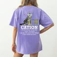 Cation Chemistry Humor Science Teacher Cat Pun Women's Comfort Colors T-Shirt Back Print Violet Cation Chemistry Humor Science Teacher Cat Pun Women's Comfort Colors T-Shirt Back Print Violet