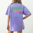 Chaos But Make It Academic Teacher Back To School Women's Comfort Colors T-Shirt Back Print Violet