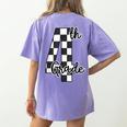 Checkered Fourth Grade Back To School Teachers Students Women's Comfort Colors T-Shirt Back Print Violet Checkered Fourth Grade Back To School Teachers Students Women's Comfort Colors T-Shirt Back Print Violet