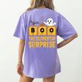 Chemistry Boo The Element Of Surprise Science Teacher Women's Comfort Colors T-Shirt Back Print Violet Chemistry Boo The Element Of Surprise Science Teacher Women's Comfort Colors T-Shirt Back Print Violet