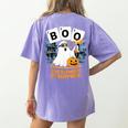 Chemistry Boo Ghost Element Of Surprise Science Teacher Tee Women's Comfort Colors T-Shirt Back Print Violet