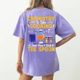 Chemistry Is Like Cooking Science Teacher Student Women's Comfort Colors T-Shirt Back Print Violet Chemistry Is Like Cooking Science Teacher Student Women's Comfort Colors T-Shirt Back Print Violet