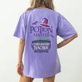 Chemistry Teacher Halloween Shirt School POTION MASTER Women's Comfort Colors T-Shirt Back Print Violet Chemistry Teacher Halloween Shirt School POTION MASTER Women's Comfort Colors T-Shirt Back Print Violet
