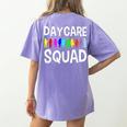 Childcare Daycare Squad Daycare Teacher Men Women Women's Comfort Colors T-Shirt Back Print Violet