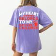 Childcare My Heart Belongs To Children Daycare Teacher Men Women Women's Comfort Colors T-Shirt Back Print Violet