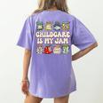 Childcare Is My Jam Child Care Teacher School Psychologist Women's Comfort Colors T-Shirt Back Print Violet Childcare Is My Jam Child Care Teacher School Psychologist Women's Comfort Colors T-Shirt Back Print Violet