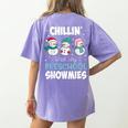 Chillin' With My Preschool Snowmies Teacher Christmas Men Women Kids Women's Comfort Colors T-Shirt Back Print Violet Chillin' With My Preschool Snowmies Teacher Christmas Men Women Kids Women's Comfort Colors T-Shirt Back Print Violet