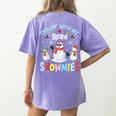 Chillin With My Sped Snowmies Teacher Student Christmas Women's Comfort Colors T-Shirt Back Print Violet Chillin With My Sped Snowmies Teacher Student Christmas Women's Comfort Colors T-Shirt Back Print Violet