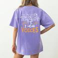 Choir Teacher I Hear Voices Chorister Church Choral Music Women's Comfort Colors T-Shirt Back Print Violet Choir Teacher I Hear Voices Chorister Church Choral Music Women's Comfort Colors T-Shirt Back Print Violet