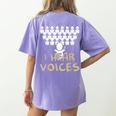 Choir Teacher Shirt I Hear Voices Chorister Tee Women's Comfort Colors T-Shirt Back Print Violet