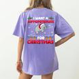 Christmas Math Teacher Hippopotenuse Math Lovers Xmas Women's Comfort Colors T-Shirt Back Print Violet Christmas Math Teacher Hippopotenuse Math Lovers Xmas Women's Comfort Colors T-Shirt Back Print Violet
