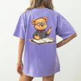 Classroom Fun With Teddy Bear Teacher Women's Comfort Colors T-Shirt Back Print Violet Classroom Fun With Teddy Bear Teacher Women's Comfort Colors T-Shirt Back Print Violet