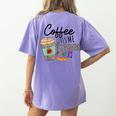 Coffee Gives Me Teacher Power Teacher Elementary Women Women's Comfort Colors T-Shirt Back Print Violet Coffee Gives Me Teacher Power Teacher Elementary Women Women's Comfort Colors T-Shirt Back Print Violet