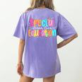Color Special Education Squad Groovy Dream Team SPED Teacher Women's Comfort Colors T-Shirt Back Print Violet