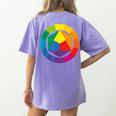 Color Wheel Palette Shirt Artist Painter Art Teacher Tshirt Women's Comfort Colors T-Shirt Back Print Violet Color Wheel Palette Shirt Artist Painter Art Teacher Tshirt Women's Comfort Colors T-Shirt Back Print Violet
