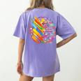 Colorful Brain Art Teacher Artist Painter Student Women's Comfort Colors T-Shirt Back Print Violet Colorful Brain Art Teacher Artist Painter Student Women's Comfort Colors T-Shirt Back Print Violet