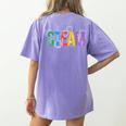 Colorful Steam Letters For Steam Program Teacher And Student Women's Comfort Colors T-Shirt Back Print Violet