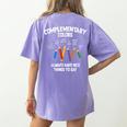 Complementary Colors Art Teacher Pun Shirt Women's Comfort Colors T-Shirt Back Print Violet Complementary Colors Art Teacher Pun Shirt Women's Comfort Colors T-Shirt Back Print Violet