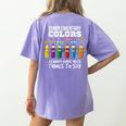 Complementary Colors Pun Artist Art Teacher T-Shirt Women's Comfort Colors T-Shirt Back Print Violet Complementary Colors Pun Artist Art Teacher T-Shirt Women's Comfort Colors T-Shirt Back Print Violet