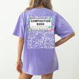 Composition Book Notebook Teachers Matching Group Halloween Women's Comfort Colors T-Shirt Back Print Violet Composition Book Notebook Teachers Matching Group Halloween Women's Comfort Colors T-Shirt Back Print Violet