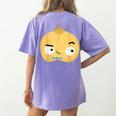 The Cool Bean Good Egg Teacher Halloween Costume Food Group Women's Comfort Colors T-Shirt Back Print Violet The Cool Bean Good Egg Teacher Halloween Costume Food Group Women's Comfort Colors T-Shirt Back Print Violet