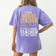Cool Music Teacher Art For Men Women School Orchestra Coach Women's Comfort Colors T-Shirt Back Print Violet Cool Music Teacher Art For Men Women School Orchestra Coach Women's Comfort Colors T-Shirt Back Print Violet
