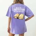 Cool History Teacher Read The Constitution For The Articles Women's Comfort Colors T-Shirt Back Print Violet