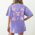 Coquette Bow Ballet Dance Teacher Coquette Women Dancing Women's Comfort Colors T-Shirt Back Print Violet