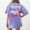 Crazy Teacher Men Women School Teachers Women's Comfort Colors T-Shirt Back Print Violet