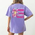 Created By God Called To Teacher Jesus Christian Teacher Women's Comfort Colors T-Shirt Back Print Violet
