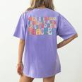 Created By God Chosen By Jesus Called To Be a Teacher Women's Comfort Colors T-Shirt Back Print Violet
