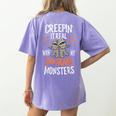 Creepin It Real With My 3rd Grade Monsters Halloween Teacher Women's Comfort Colors T-Shirt Back Print Violet Creepin It Real With My 3rd Grade Monsters Halloween Teacher Women's Comfort Colors T-Shirt Back Print Violet