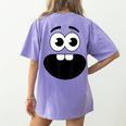 Creepy Carrots Face Teacher Halloween Costume Matching Women's Comfort Colors T-Shirt Back Print Violet Creepy Carrots Face Teacher Halloween Costume Matching Women's Comfort Colors T-Shirt Back Print Violet